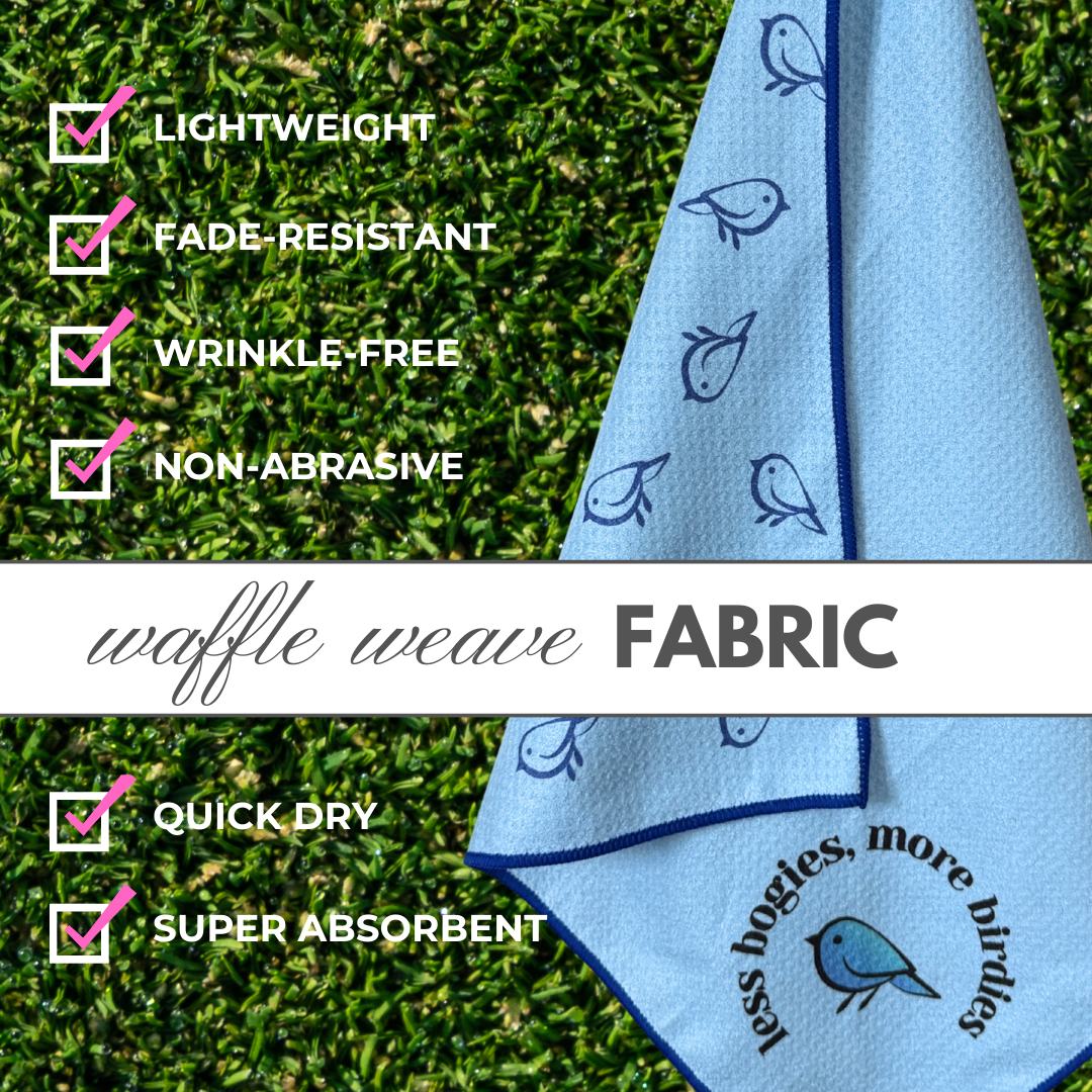 *NEW* Magnetic Golf Towel for Women – Waffle Microfiber | Obirdie Golf