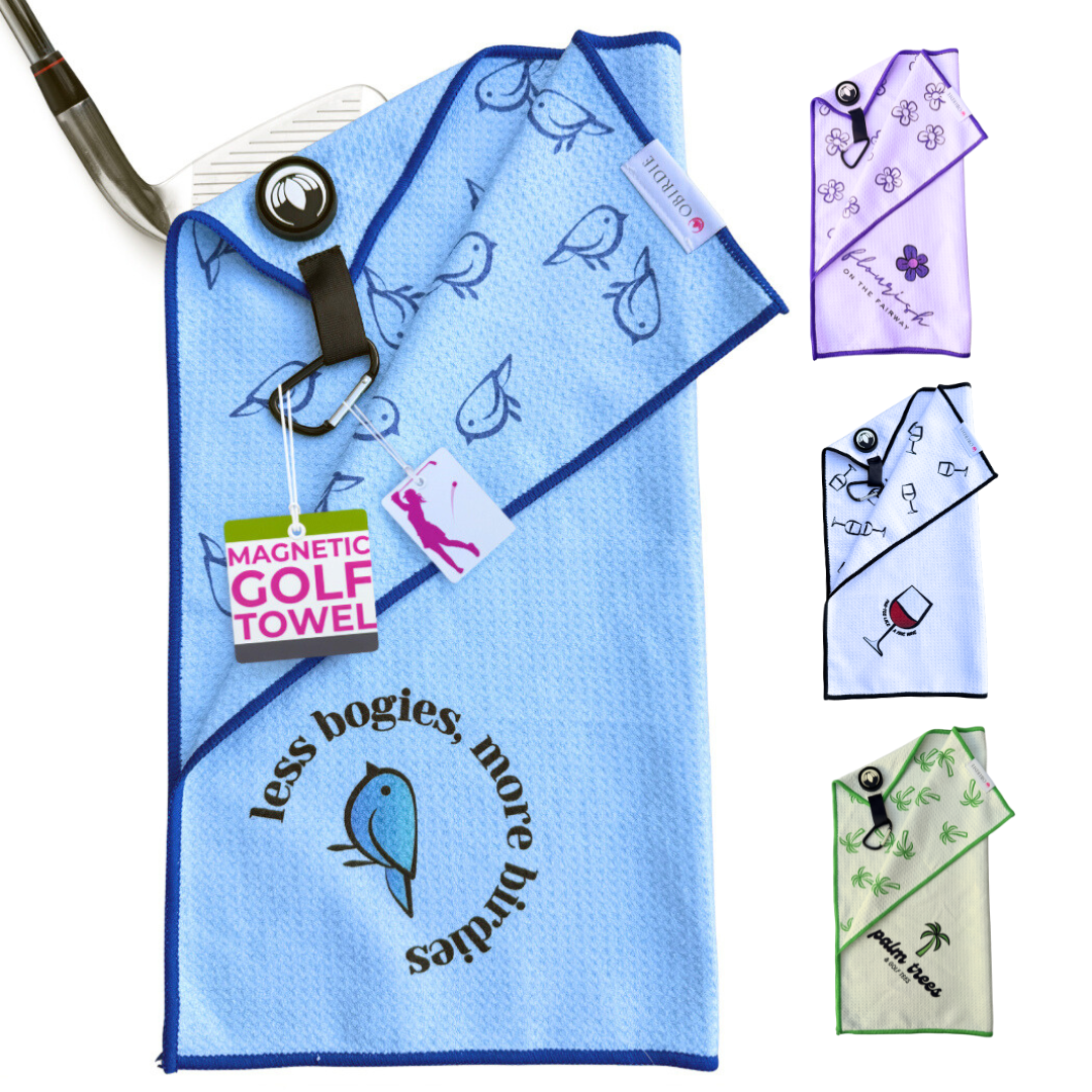 *NEW* Magnetic Golf Towel for Women – Waffle Microfiber | Obirdie Golf