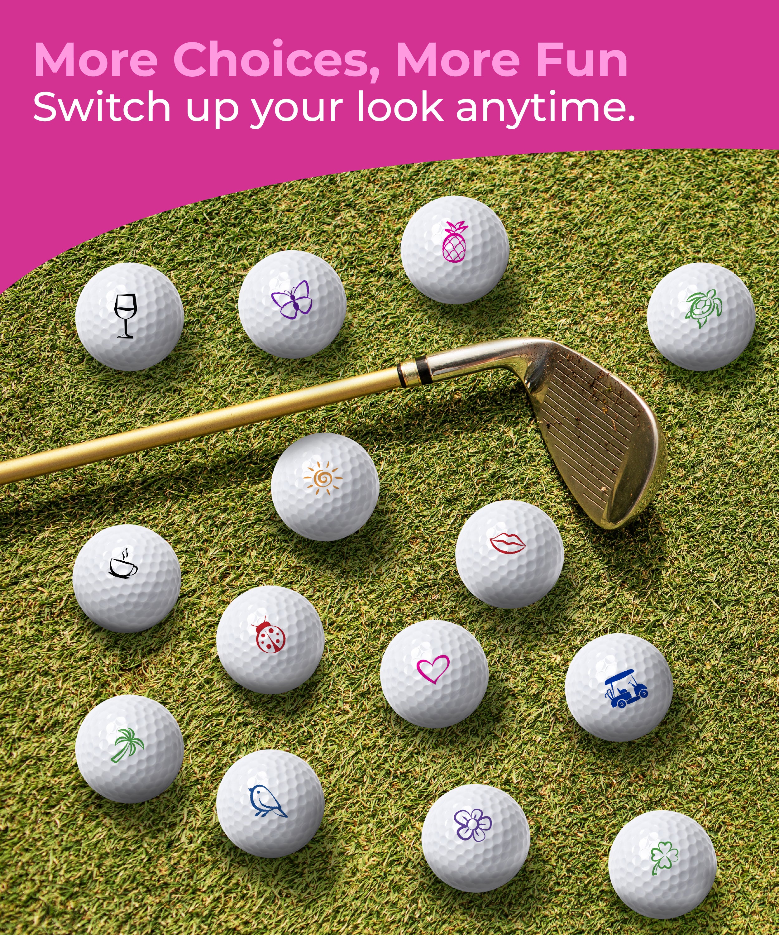 Personalized Golf Ball Stamp for Women β Ladybug