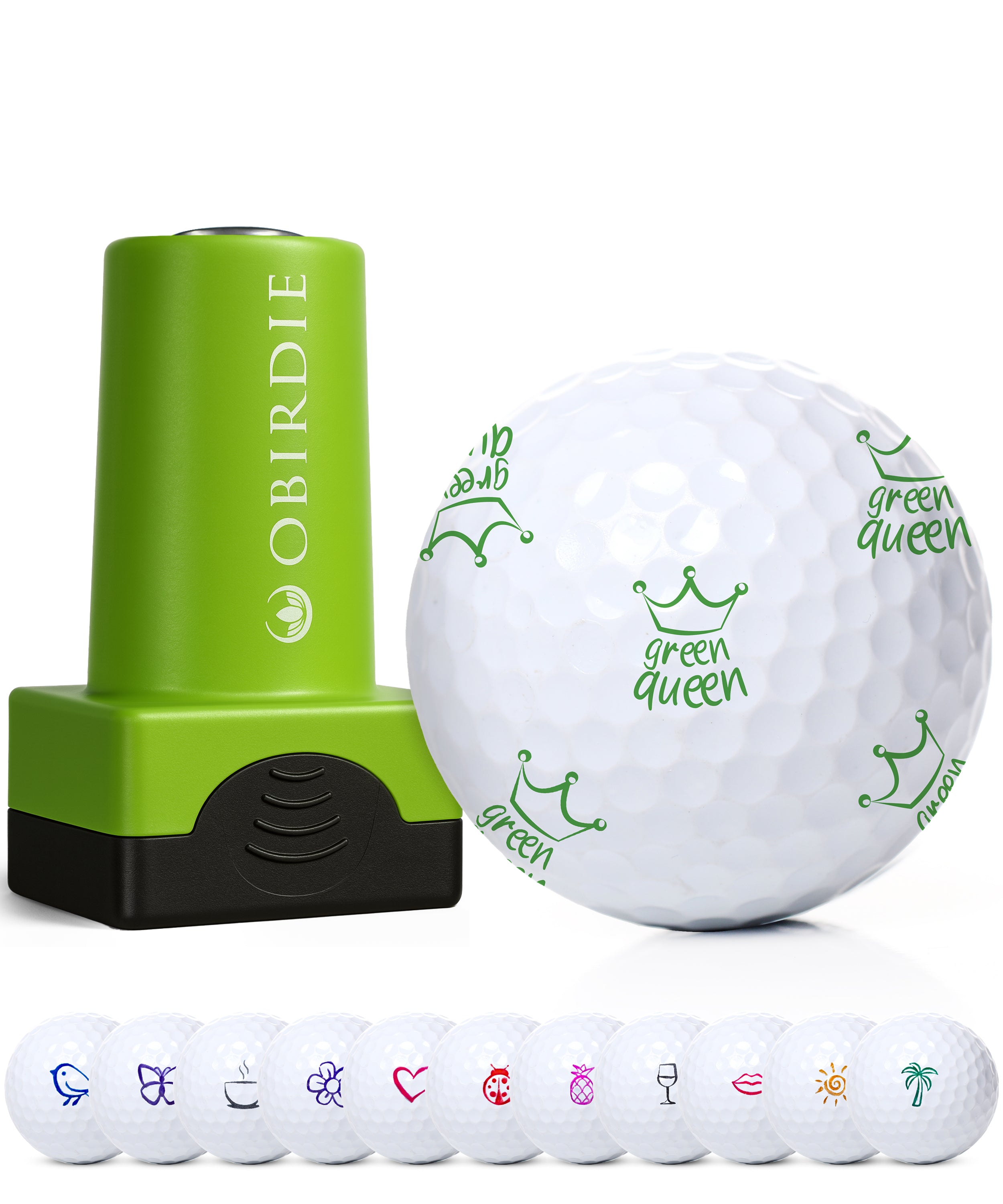 Personalized Golf Ball Stamp for Women – Green Queen