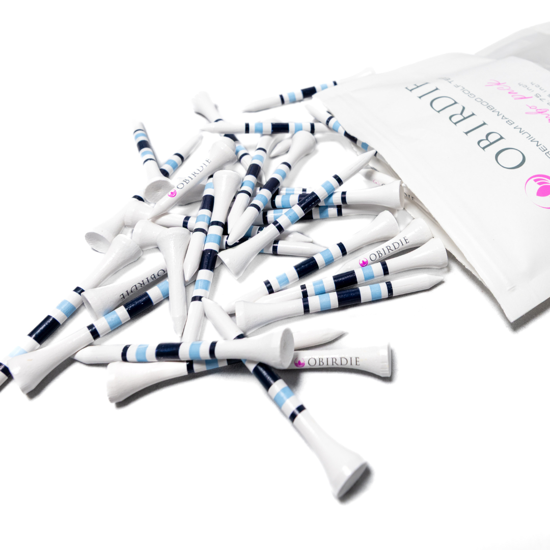 Striped Bamboo Golf Tees Combo Pack – Eagle Eye (Navy/Blue)