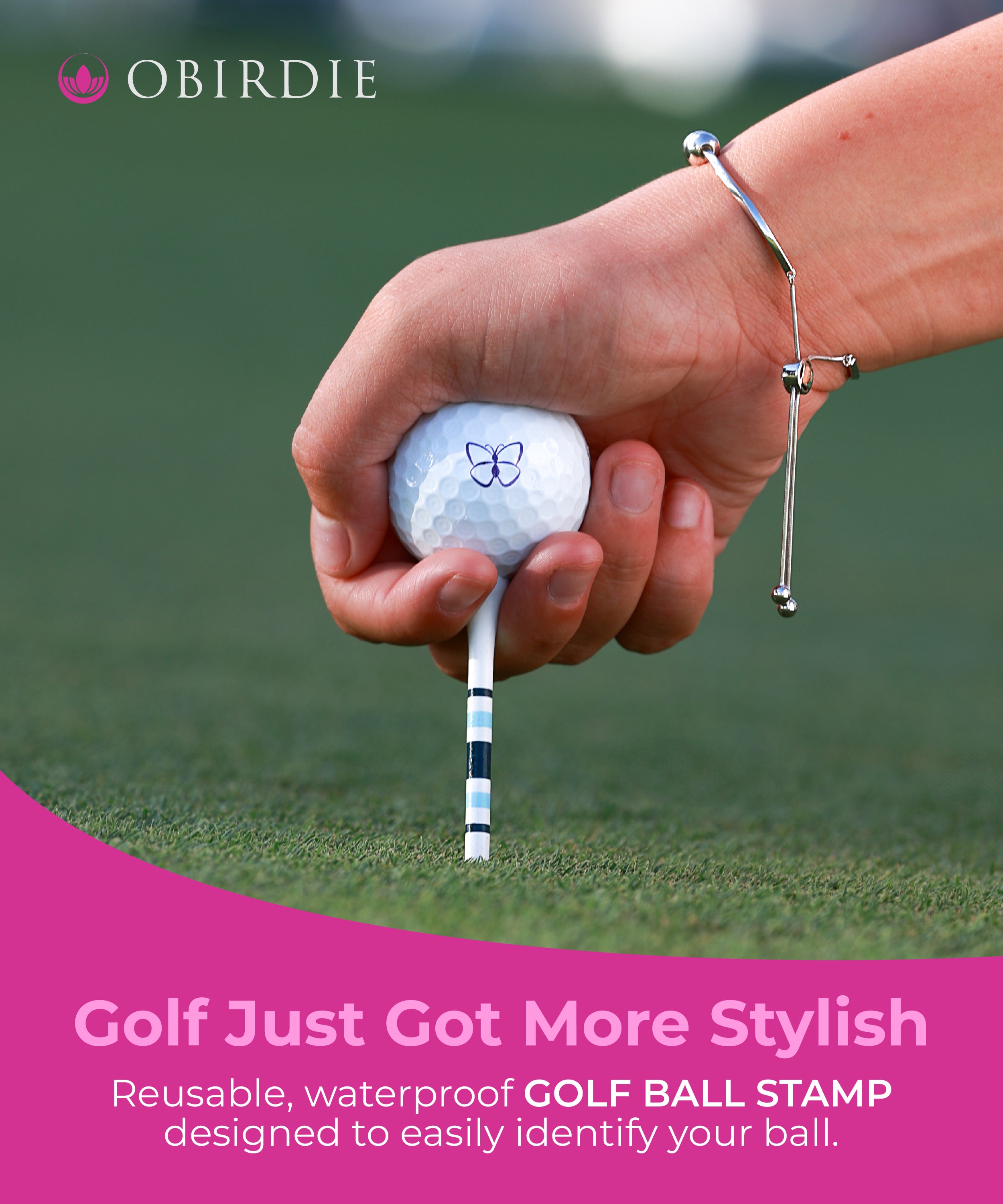 Personalized Golf Ball Stamp for Women – Permanent & Stylish | Obirdie Golf
