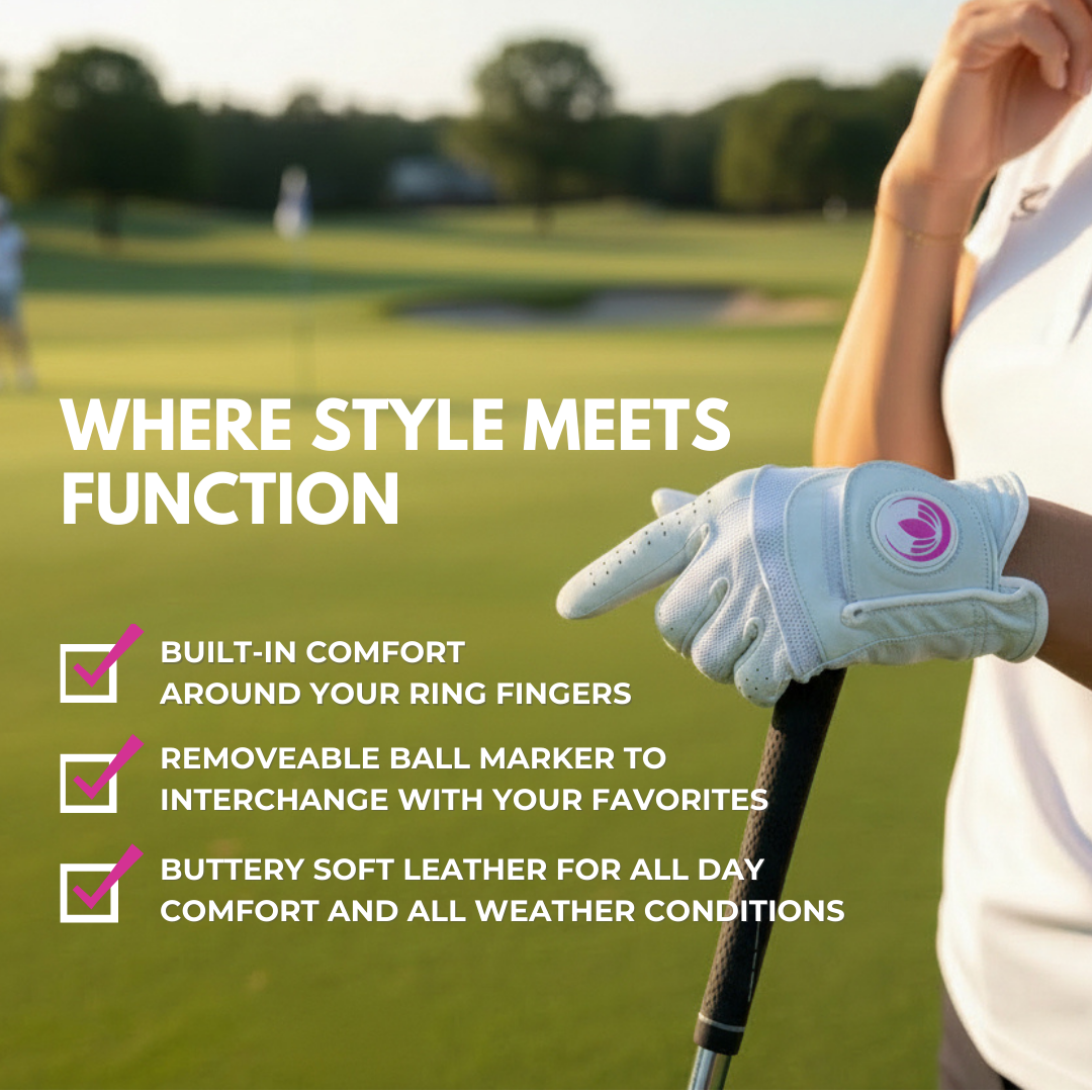 Premium Women’s Golf Glove with Magnetic Ball Marker