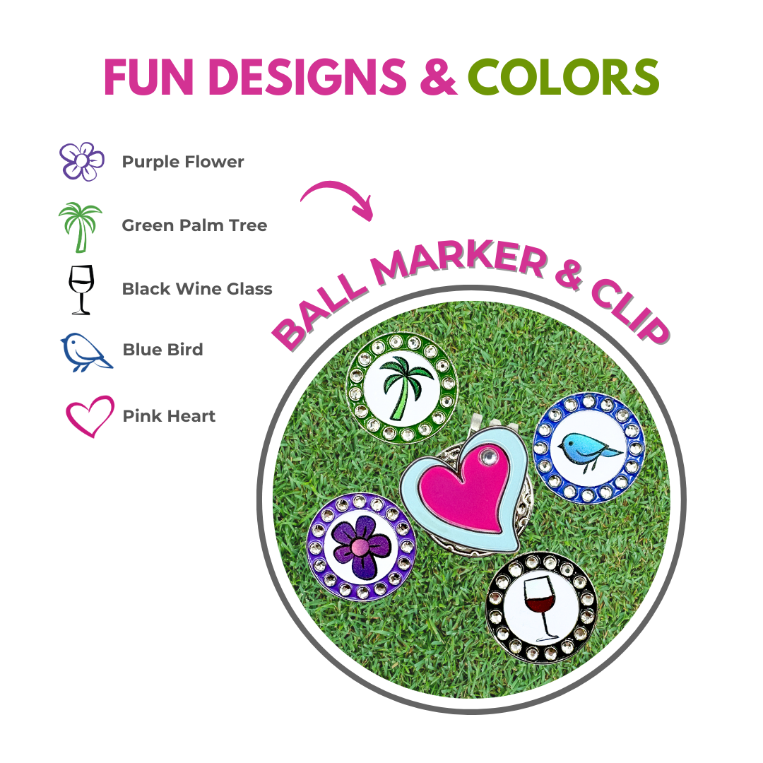 Heart Golf Ball Marker for Women – Stylish Magnetic Marker | Obirdie Golf