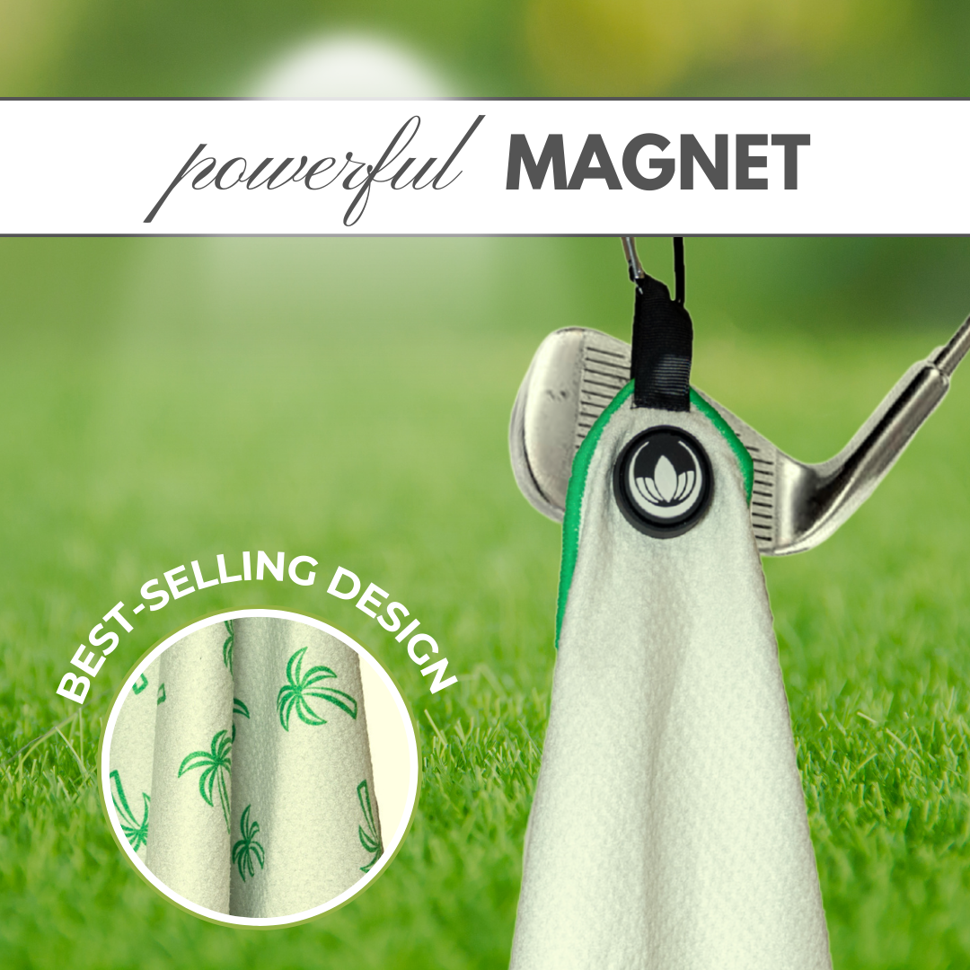*NEW* Magnetic Golf Towel for Women – Palm Tree