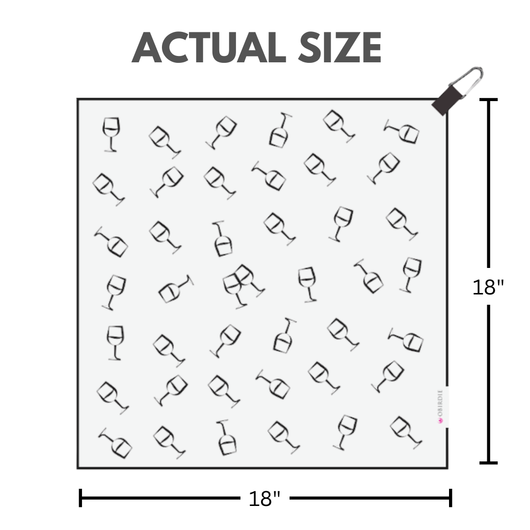 *NEW* Magnetic Golf Towel for Women – Wine Glass